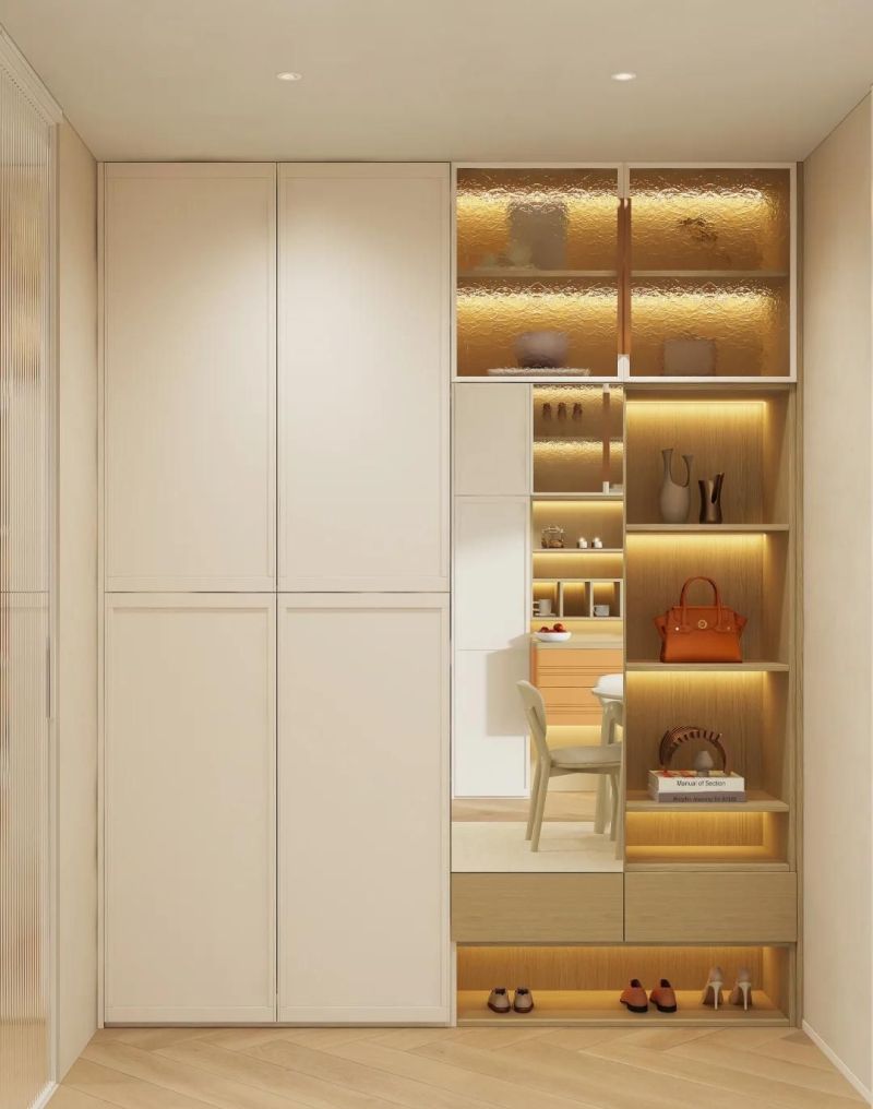 入户第一眼就治愈！9款原木奶油风玄关，配色布局细节全说清 - 家居知识