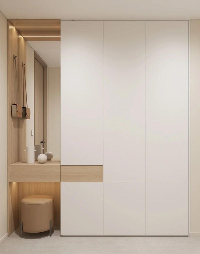 入户第一眼就治愈！9款原木奶油风玄关，配色布局细节全说清 - 家居知识