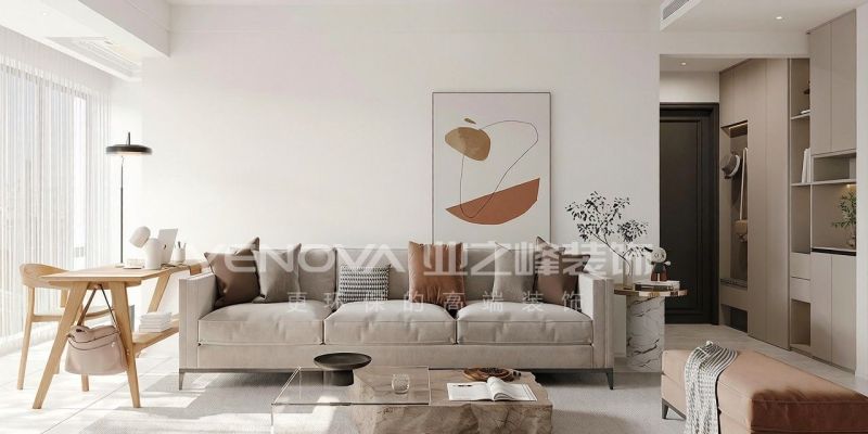 唐山中海九樾126平方米现代简约风格装修效果案例|业之峰装饰 - 家居知识