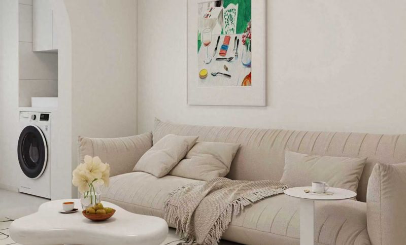 极简奶油风，曲线与留白打造高级感家居