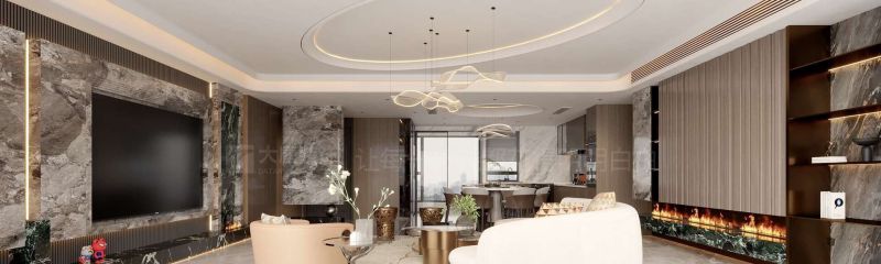 株洲装修设计：188㎡意式轻奢风格装修，用弧形弱化直线的生硬感 - 家居知识