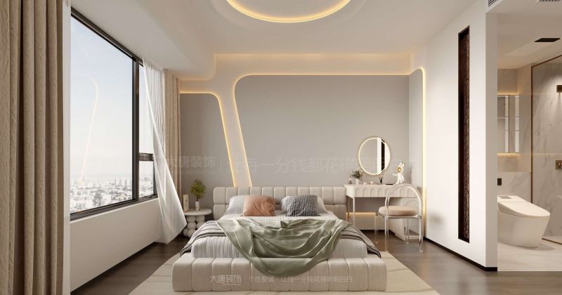 株洲装修设计：188㎡意式轻奢风格装修，用弧形弱化直线的生硬感 - 家居知识