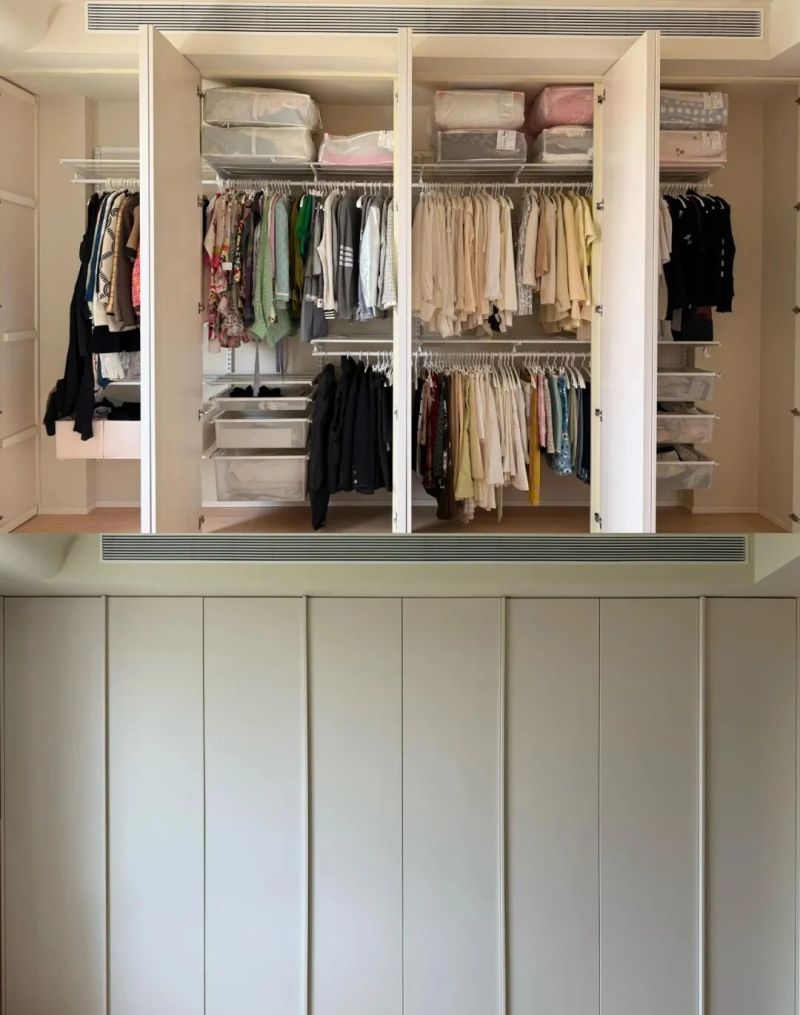 年轻人不做定制衣柜了？学网友的衣柜做法，只挂不叠，收纳力好强 - 家居知识