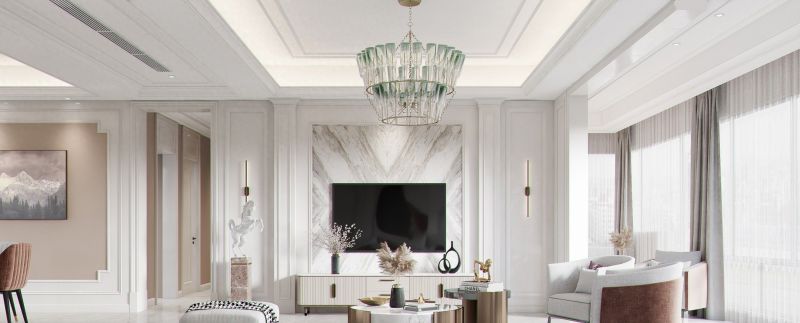 济南欧式装修效果图，简约法式风，温馨优雅不显厚重