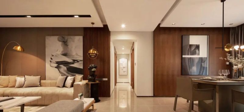 143㎡轻奢现代风，木饰面打造稳重质感空间