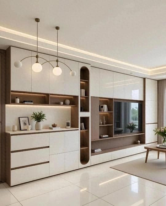 爆款满墙落地电视柜设计，直接照搬不踩雷！