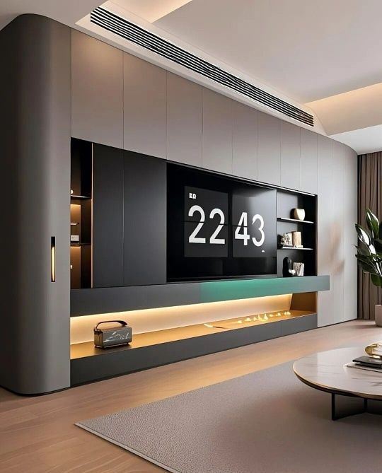 爆火的【落地+满墙】电视柜设计，抄作业！ - 家居知识