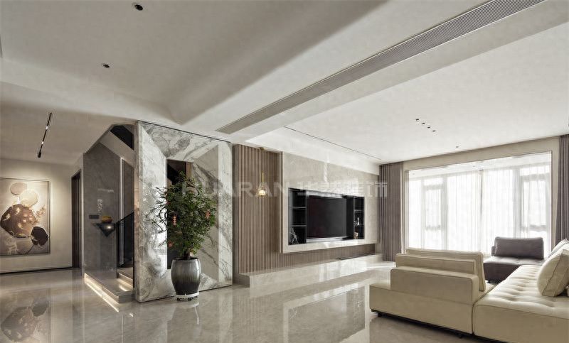 合肥内森庄园608㎡现代风装修实景，奢华与简约的完美碰撞