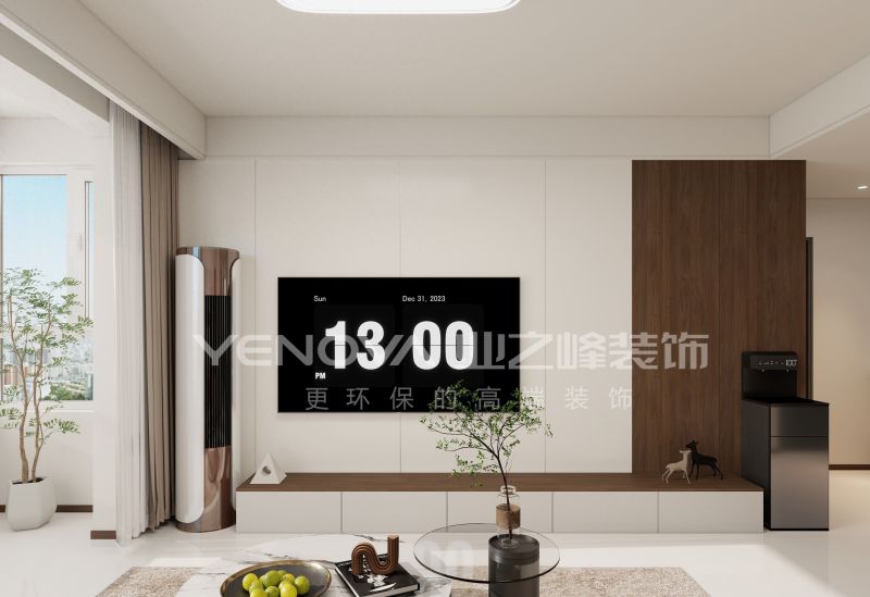 唐山大悦华府108㎡现代风格装修案例，业之峰装饰打造简约品质生活