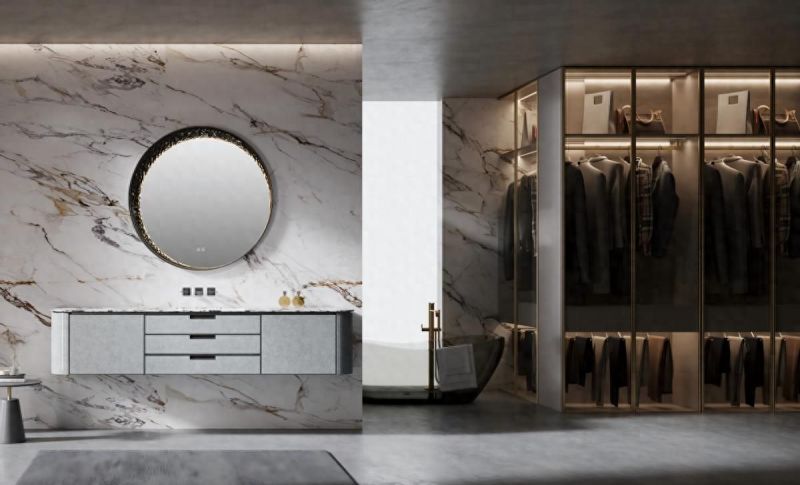 圣梵木高端实木浴室柜，原创设计诠释卫浴高定美学