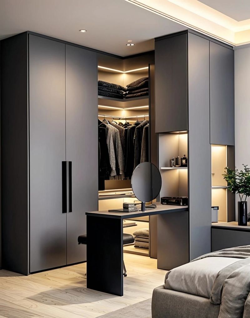 L型衣帽间设计 - 家居知识