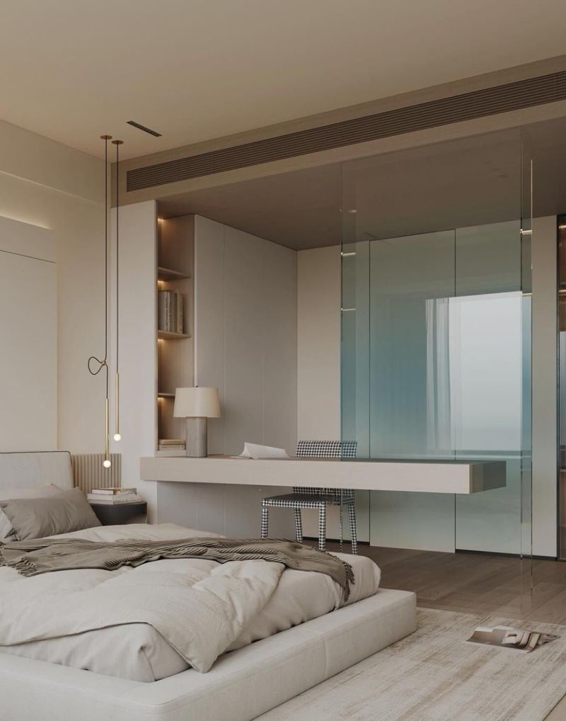 极简奶油风卧室，治愈到心坎里啦！ - 家居知识