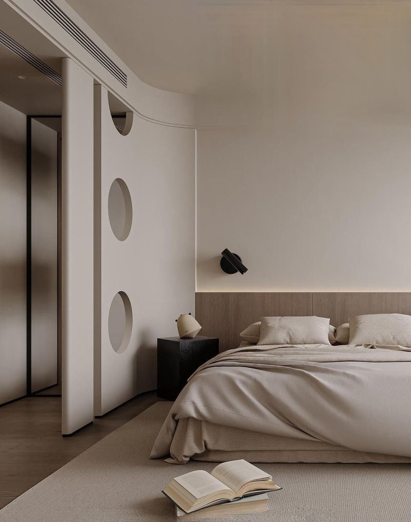 极简奶油风卧室，治愈到心坎里啦！ - 家居知识