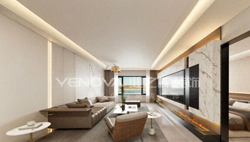 120㎡现代轻奢风装修案例 | 唐山安联优悦城实景展示 - 业之峰装饰