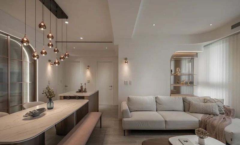 99㎡，柔弧漫光，把轻奢与温柔藏进日常！ - 家居知识