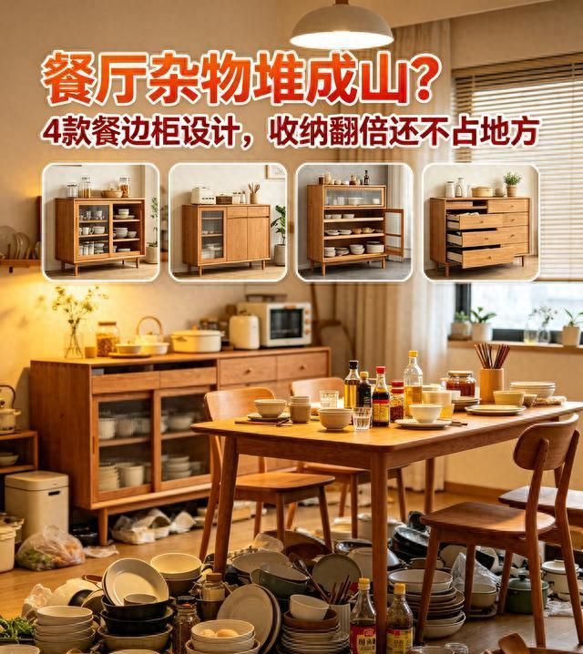 四款高收纳不占地餐边柜，解决餐厅杂物杂乱难题