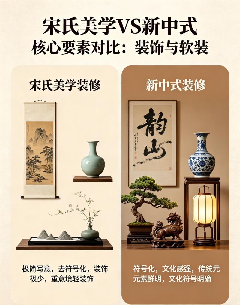新中式 vs 宋式美学｜一眼分清东方两大顶流 - 家居知识