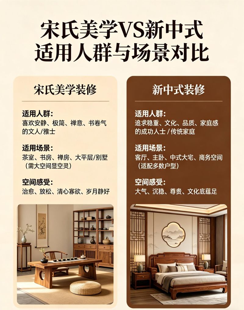 新中式 vs 宋式美学｜一眼分清东方两大顶流 - 家居知识