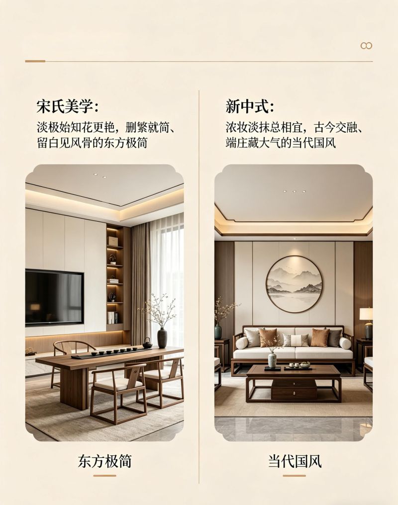 新中式 vs 宋式美学｜一眼分清东方两大顶流 - 家居知识
