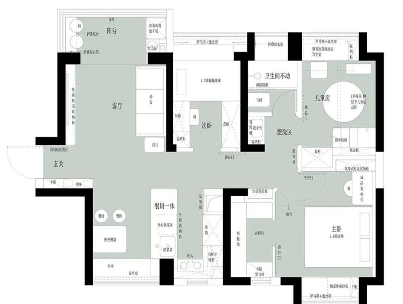 精装房逆袭日式小家！开放式餐厨＋树屋地台床，太适合亲子住了 - 家居知识