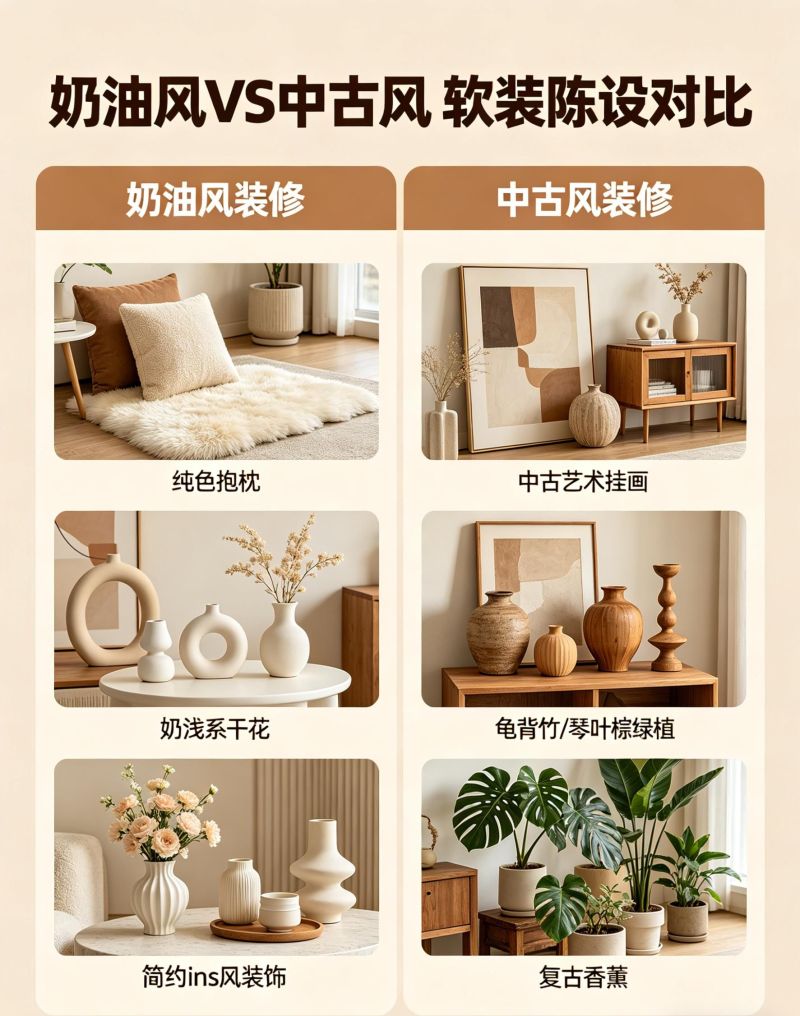 两种治愈家装|奶油风 × 中古风元素对照 - 今日头条 两种治愈家装|奶油风 × 中古风元素对照 - 家居知识