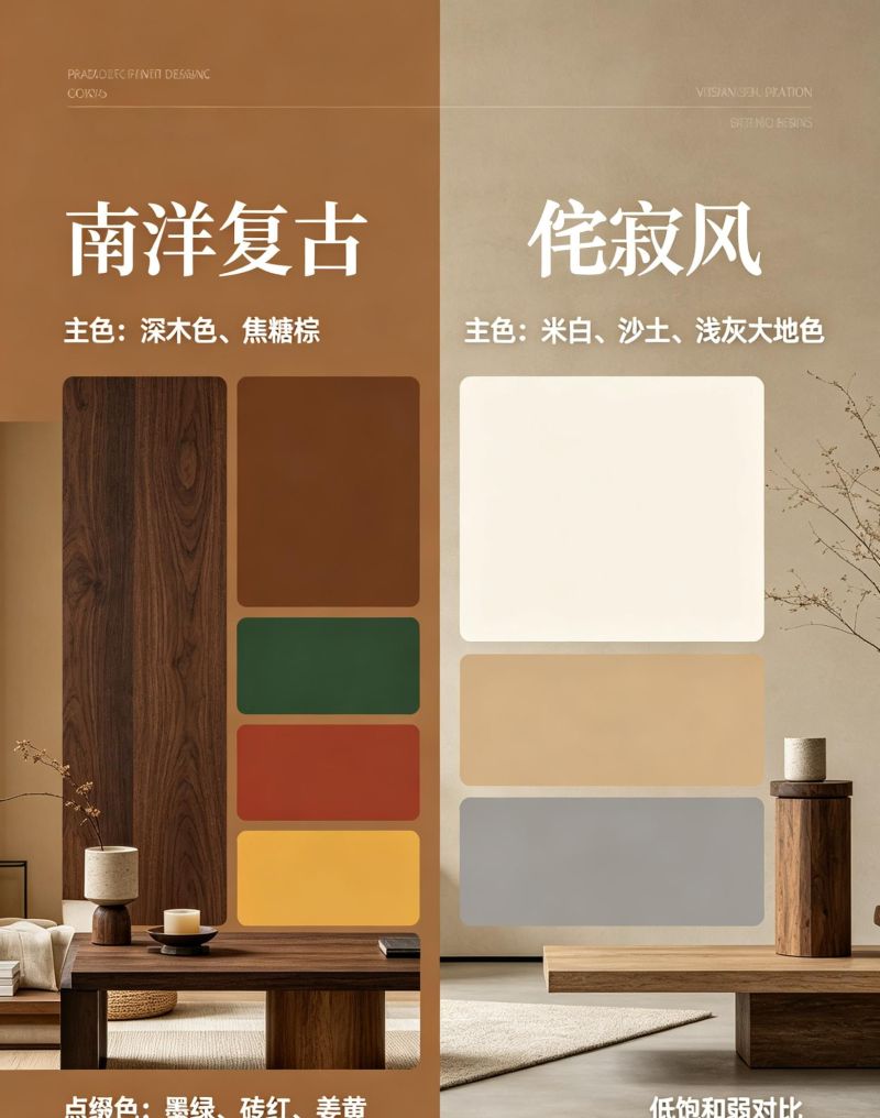 南洋复古 VS 侘寂风｜两种氛围感装修怎么选 - 家居知识