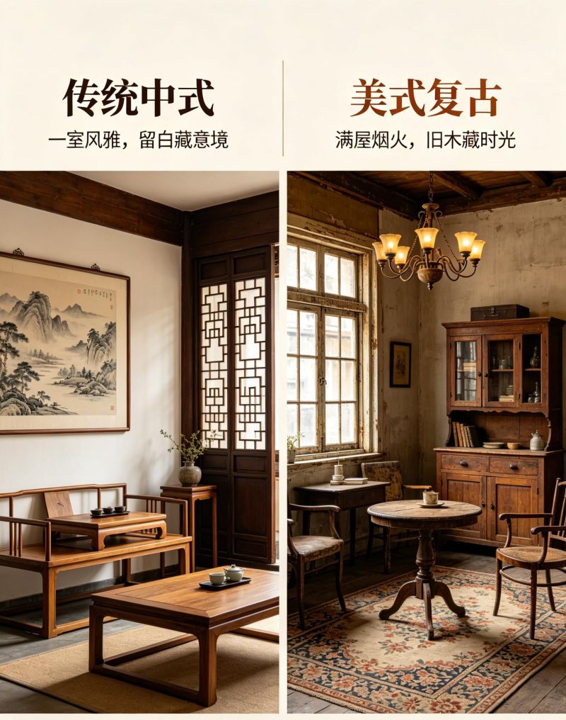 一屋国风｜一屋复古！中式 & 美式复古大比拼 - 家居知识